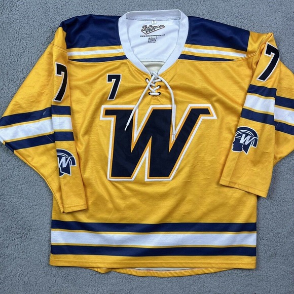 Other - Wayzata Trojans Hockey Jersey Minnesota Highschool Hockey‎ Yellow MN #7 Size S